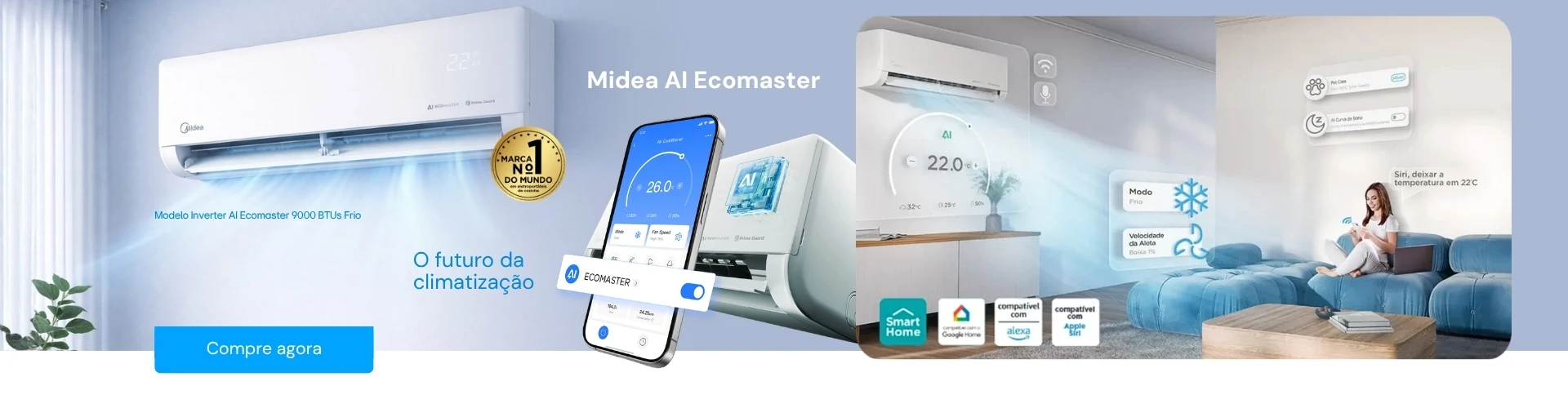 Ar-condicionado Midea em oferta!