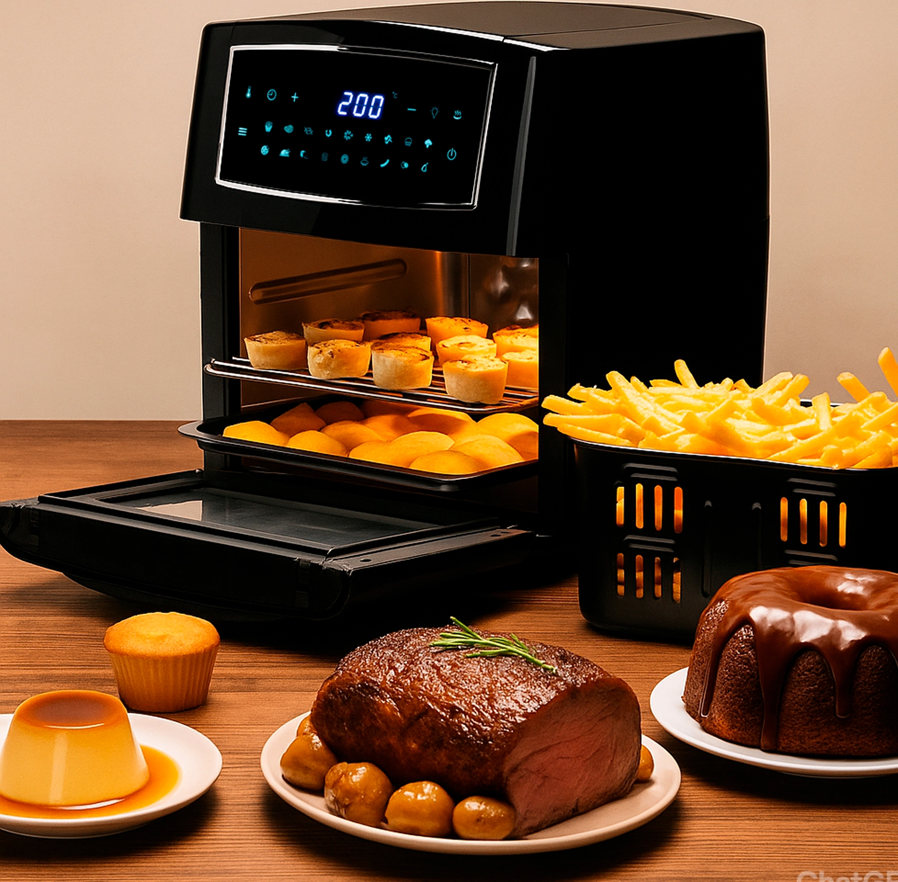 Receitas deliciosas feitas na Air Fryer Oven Gallant Super Family